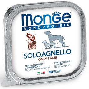 Šlapias šunų maistas Monge Monoprotein, ėriena, 0.15 kg