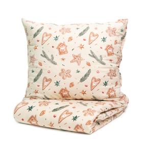 Kalėdinis patalynės užvalkalų komplektas Homla Rosemary 858470, rusva, 160 x 200 cm