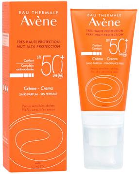 Крем для ухода за загаром Avene Unscented SPF50, 50 мл