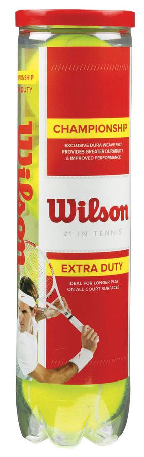 Teniso kamuoliukų rinkinys Wilson, geltona sp., 4 vnt.