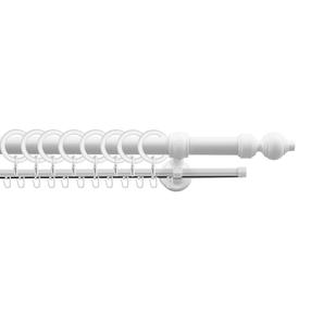 Karnīzes komplekts Domoletti, 160 cm, Ø 28 mm, balta krās.