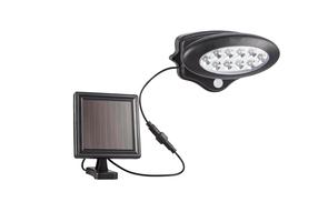 Päikesepaneeliga prožektor, seinakinnitus Domoletti ESL-156, 0.6 W, 10 - 100 lm, 8000 °K, IP44, must v.