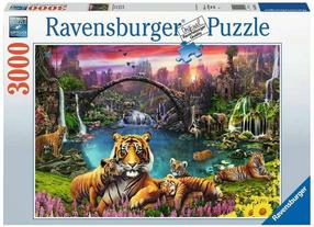 Dėlionė Ravensburger Tiger In Paradise 16719, 80 cm x 121 cm, 3000 vnt., įvairių spalvų