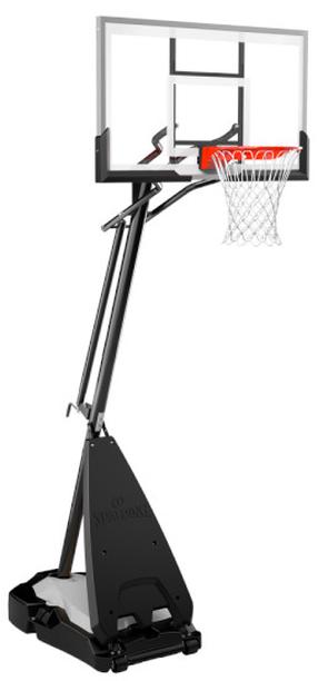 Баскетбольная стойка со щитом и корзиной Spalding Ultimate Hybrid Glass, 228 - 305 см