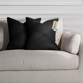 Dekoratyvinės pagalvėlės užvalkalas Restilo Softa, juoda, 45 cm x 45 cm, 2 vnt.