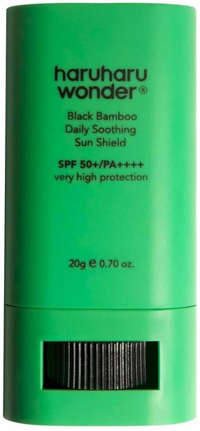 Средство для ухода за загаром для лица Haruharu Wonder Black Bamboo Soothing Sunshield SPF50+, 20 г