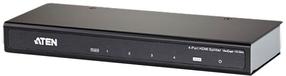 Centrmezgli Aten HDMI-A 19 pin female, 4 x HDMI-A 19 pin female, 0 m, melna krās.