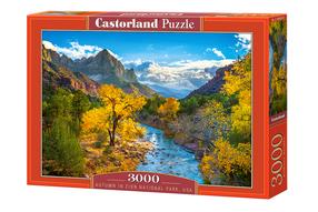 Puzle Castorland Autumn in Zion National Park USA 3000 el. 300624, 68 cm x 92 cm, 3000 gab., daudzkrāsaina