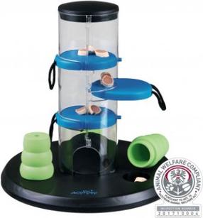 Žaislas šuniui, treniravimui Trixie Dog Activity Gambling Tower TX-32016, 25 cm, mėlyna sp./juoda sp./žalia sp.