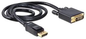 Провод Delock Displayport to DVI Displayport 1.1 male, DVI-D male, 1 м, черный цв.
