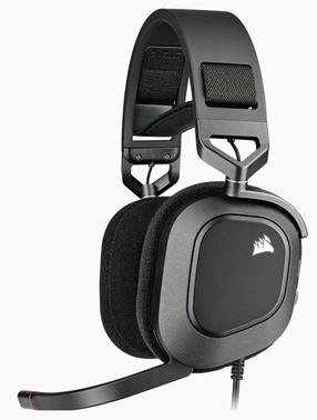 Vadu spēļu austiņas Corsair HS80 RGB USB CA-9011237-EU, melna krās.