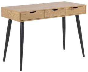 Rašomasis stalas su stalčiais Home4you Neptun AC17689, 110 cm x 50 cm, 77 cm, ąžuolo sp.