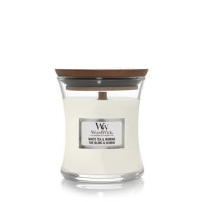 Küünal, lõhna WoodWick White Tea&Jasmine, 60 h, 275 g, valge v.
