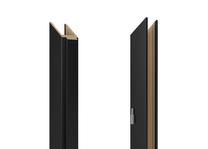 Vertikali durų stakta Domoletti, 209.7 cm x 10 - 14 cm x 1 cm, dešininė, juoda sp.