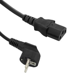 Провод Qoltec AC, IEC-320-C13, 1.4 м, черный цв.