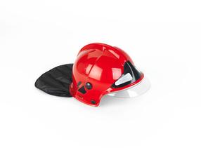 Ugunsdzēsēju rotaļlietas Klein Fire Helmet, sarkana krās.