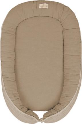 Kūdikio lizdelis BabyMatex Prestige Muslin 05, 55 x 80 cm, ruda sp./smėlio sp.