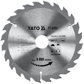 Pjovimo diskas Yato YT-6060, 184 mm x 30 mm
