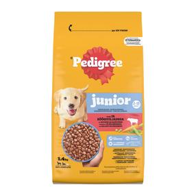 Kuiv koeratoit Pedigree Junior, veiseliha/köögiviljad, 1.4 kg