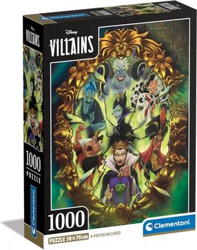 Dėlionė Clementoni Disney Villains 39812, 70 cm x 50 cm, 1000 vnt., įvairių spalvų