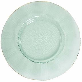 Lėkštė desertinė Homla Silent Frost, Ø 27 cm, aukso sp./žalia sp.