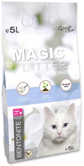 Kačių kraikas Magic Litter Bentonite Ultra White 79938, medienos drožlių (sušokantis), 5 l