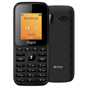 Telefons ar pogām eStar Digni Mini, 32 MB, melns krās.