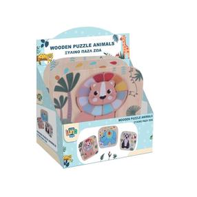 Puidust pusle Luna Jungle Animals, (värv/disain valitakse juhuslikult)