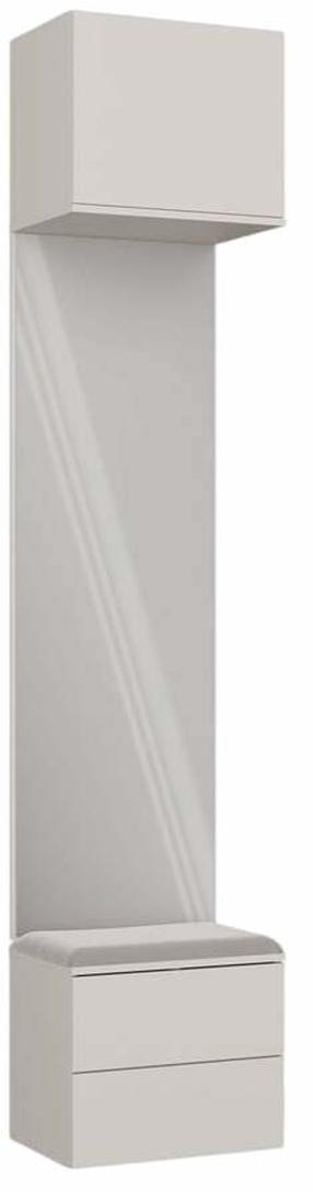 Prieškambario spinta Haga 1L2S, smėlio sp./kašmyro sp., 35 cm x 50 cm x 238 cm