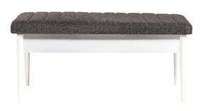 Prieškambario suoliukas Kalune Design Vina 1053-1, antracito sp./balta sp., 110 cm x 40 cm x 51 cm