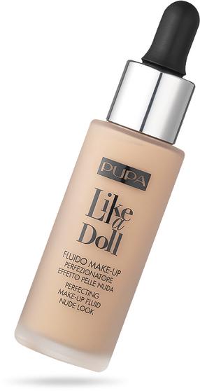 Šķidrā grima bāze Pupa Like A Doll, SPF 15, gaiši brūna krās., 010 porcelain, 30 ml