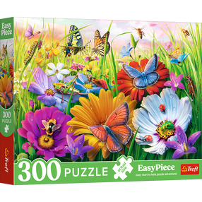 Dėlionė Trefl EasyPiece Insects In The Meadow 23103, 40 cm x 60 cm, 300 vnt., balta sp.