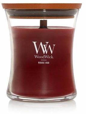 Žvakė, aromatinė WoodWick Rouge Oud, 60 h, 275 g, Raudona