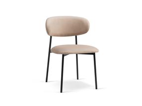 Kėdžių rinkinys Cosmopolitan Design Nina Velvet, matinė, smėlio sp., 52 cm x 55 cm x 78 cm, 2 vnt.