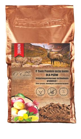 Sausas šunų maistas O'Canis Premium, elnių mėsa/bulvės/burokėliai, 1.5 kg