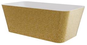 Vann, teisaldatav Besco Evita Glam Gold, 160 cm x 80 cm x 58 cm, ristkülik, kuldne v./grafiit v.