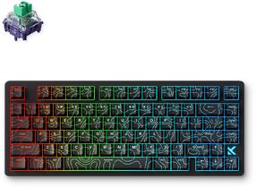 Проводная игровая клавиатура Mchose Jet 75 HW-Jet75-10 Kailh Magnetic God Switch, Английский (US), черный цв./зеленый цв.
