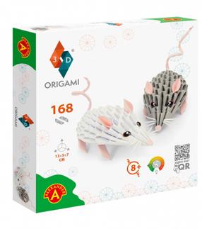 Papīra figūru izgatavošanas komplekts Alexander Origami 3D Mice, daudzkrāsaina