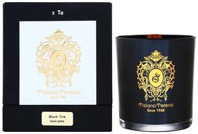 Svece, aromātiskā Tiziana Terenzi Black fire, 38 h, 170 g, melna krās.