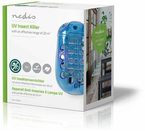 Elektroninė vabzdžių gaudyklė vabzdžiai Nedis INKI110CBK1, 0.5 W, mėlyna sp./balta sp.