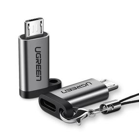 Adapteris Ugreen OTG, USB Type C/Micro USB, pilka sp.