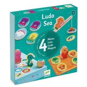 Spēle, komplekts Djeco Ludo Sea, daudzkrāsaina