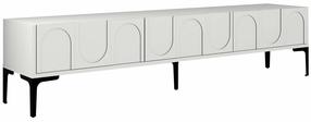 Televizoriaus spintelė Kalune Design Lyon 42, balta sp./juoda sp., 35 cm x 180 cm x 42 cm