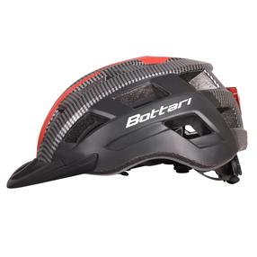 Dviratininkų šalmas universalus Bottari 94004RB, juoda sp./raudona sp., L (58-61cm)