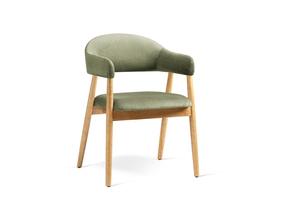 Kėdžių rinkinys Cosmopolitan Design Adra Velvet, matinė, buko sp./žalia sp., 59 cm x 56 cm x 77 cm, 2 vnt.