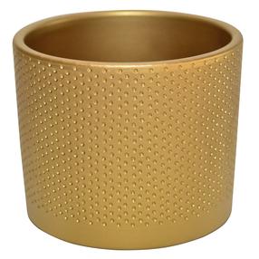 Puķu pods Domoletti, keramika, Ø 11 cm, zelta krās.
