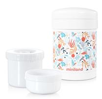 Termosas maistui Miniland Thermetic Mediterranean, 700 ml, 0 mėn., plastikas/nerūdijantysis plienas, mėlyna sp./balta sp./oranžinė sp.