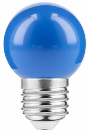 Lemputė GTV LED, B45C, mėlyna sp., E27, 1 W, 50 lm