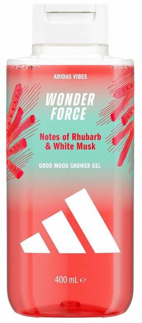 Kūno prausimosi želė vyrams Adidas Vibes Wonder Force, 400 ml