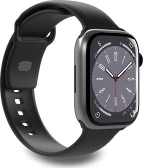 Siksniņa Puro, ICON Apple Watch 4/5/6/7/SE/8/Ultra 44/45/49mm(S/M & M/L), melna krās.